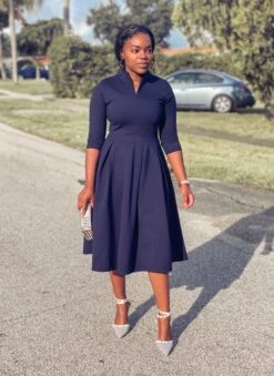 Santorini Navy Blue Dress -Women Dresses Store 01148601 29AF 47B1 AD9D AD67E3E141D2