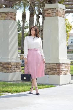 Claudine Mauve Pleated Skirt -Women Dresses Store 03BF58DC E7E6 429C 95D7 C73F345BF94C