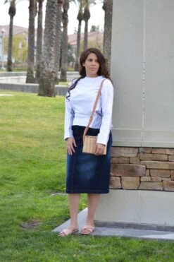 Tisa Dark Wash Denim Skirt -Women Dresses Store 042DF66E 155C 401E 8902 A05648A28E2B