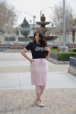 Pisa Pink Athletic Skirt (capri Leggings) -Women Dresses Store 057B4F9B 1DDC 4B7F 9E00 EB8EDA183134