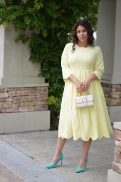 Berlin Scalloped Yellow Dress -Women Dresses Store 0A7E4FDE E4E2 4BD0 89C7 926C1FABBD48