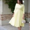 Berlin Scalloped Yellow Dress