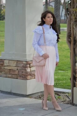 Cheryl Pink Pleated Skirt -Women Dresses Store 13546101 3FED 4449 A90F 606C94441021