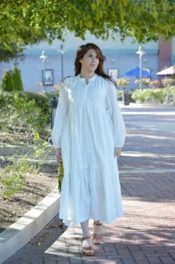 Ruth White Embroidered Cotton Dress -Women Dresses Store 1AE1E6EE 5AE2 4B97 90D7 ABAC07288F04