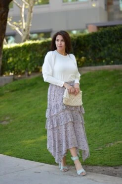 Belinda Lavender Floral Skirt -Women Dresses Store 1C8BC27F 2B00 4E64 B809 95645C73E69C