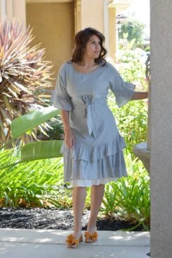 Priya Powder Blue Ruffled Dress -Women Dresses Store 1F04EE17 09E4 4856 A67D F30182D9B579