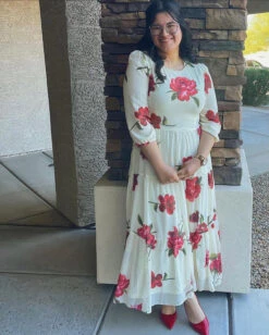 Marbella Ivory Rose Maxi Dress -Women Dresses Store 204B1498 44C2 4C85 8890 31D8C113FC98