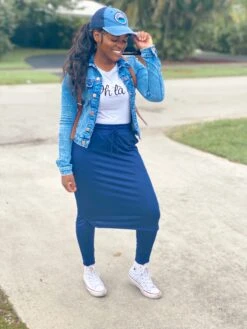 Palermo Navy Athletic Skirt (long Leggings) -Women Dresses Store 224DBCE5 1A6C 47CF 91C4 D78465DC88BF