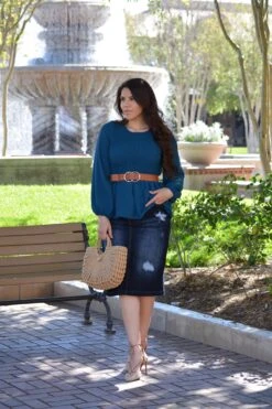 Skyler Dark Distressed Denim Skirt -Women Dresses Store 22BFD2B0 466F 4B92 B5AF 9802954F3E2B