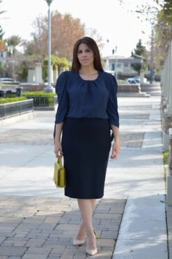 Vivienne Navy Pencil Skirt -Women Dresses Store 240A62E7 8756 4980 87D3 944FAA7F4633 c4595c46 93fd 47fd b219 a10f8181887f