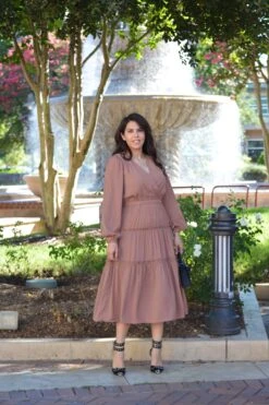 Athena Taupe Dress -Women Dresses Store 25A6F689 4E1E 4548 8EDB 2D245A8609C5