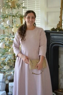 Asos Pink Houndstooth Midi Dress -Women Dresses Store 2A10155C 8165 42FE 92B4 986F527C17FB