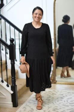 Octavia Black Eyelet Dress -Women Dresses Store 30BA4CA0 860D 475C 9B10 3977AEDD4991