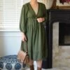Tamara Dark Olive Green Dress
