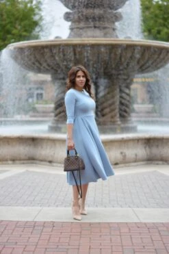 Valencia Blue Midi Dress -Women Dresses Store 32DF72CF 6380 4916 BAF3 4AF584978089