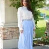 Solar Sky Blue Maxi Skirt -Women Dresses Store 383378BF DE2B 4B9F 8A54 77843AD9BF99