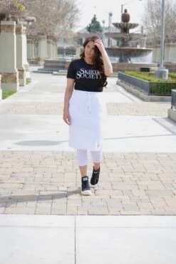 Pisa White Athletic Skirt (capri Leggings) -Women Dresses Store 3AA5C313 7AD6 4564 B0DE 466CCBEF98BB