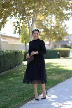 Versailles Black Tulle Dot Dress -Women Dresses Store 3AC7429B E1E8 47BD A687 112546A53B97