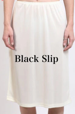 Joanna Plain Black Half Slip