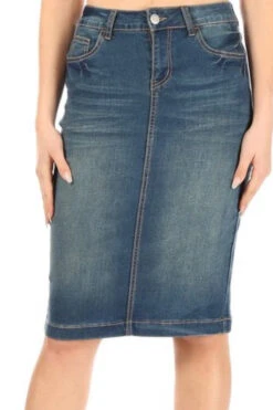 Sana Vintage Wash Denim Skirt -Women Dresses Store 4065C15F 2B4F 4D49 A7AF D2564F27D60F e6b5f1d3 4cfc 43dc b532 ad9d873f4132