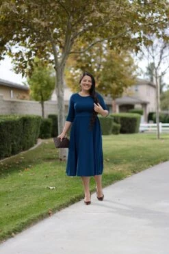 Valencia Teal Midi Dress -Women Dresses Store 44BED6E7 FF86 47BF 8645 93C52E223450