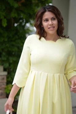 Berlin Scalloped Yellow Dress -Women Dresses Store 4513B57B 3A00 4198 9A5A 5515B74FA810