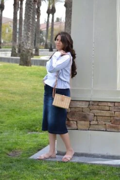 Tisa Dark Wash Denim Skirt -Women Dresses Store 4535F683 1E18 408E 9DBC D8B15D163380