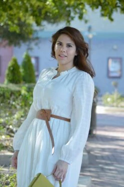 Ruth White Embroidered Cotton Dress -Women Dresses Store 4C86326F 9C90 41C4 9460 C2FB0646E427