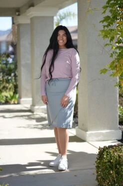 Dominica Gray Faux Wrap Athletic Skirt (hidden Leggings) -Women Dresses Store 4D11E390 D182 49AF A557 810C626C94AF