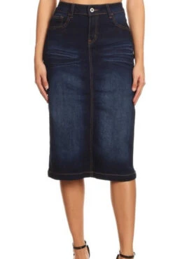 Tisa Dark Wash Denim Skirt -Women Dresses Store 557819D4 D91F 4C68 A3A0 5BEF8C6E6167 50afe959 fc93 4b64 985e c7eab9fded65