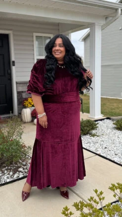 Montreal Burgundy Velvet Dress -Women Dresses Store 562509A2 DD48 4C9D 890C FDDB8A7A5BD6