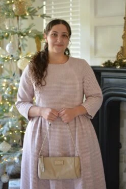 Asos Pink Houndstooth Midi Dress -Women Dresses Store 59F769D7 0B98 40D3 81E4 4120A0F10605