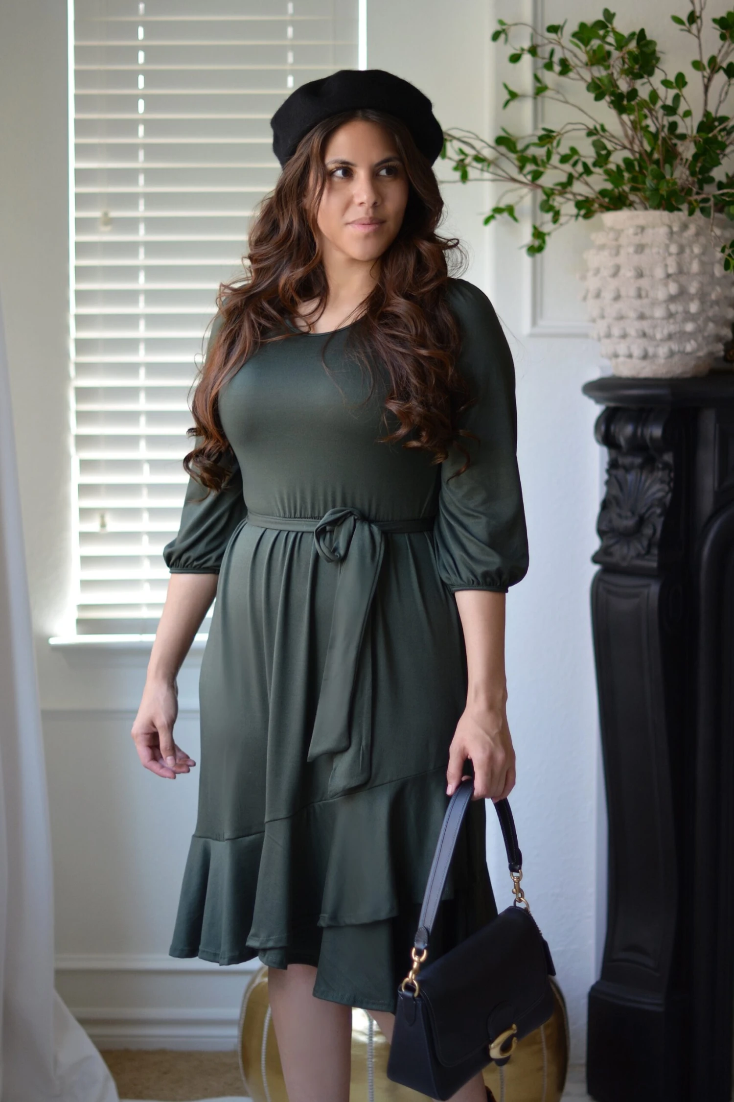 Cadence Dark Olive Dress 5 Cadence Dark Olive Dress - Image 3