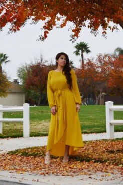 Paris Mustard Yellow Maxi Dress -Women Dresses Store 5BFA0434 1721 497C ABED D30039A2124F