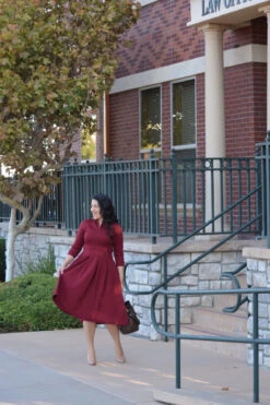 Santorini Burgundy Dress -Women Dresses Store 5F9EFE94 EA0B 480E 9038 7A24860D3870