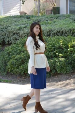 Mercy Blue Pencil Skirt