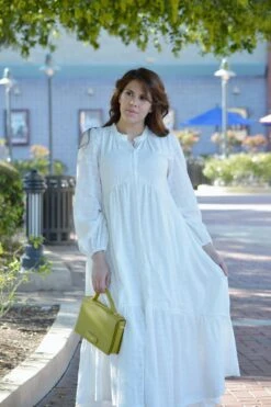 Ruth White Embroidered Cotton Dress -Women Dresses Store 63EB6F2B F69E 4D88 86E6 EE92926D05C4