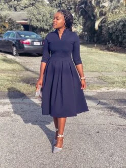 Santorini Navy Blue Dress -Women Dresses Store 640C6C2C 2F21 4983 A130 E10C5F877A1D