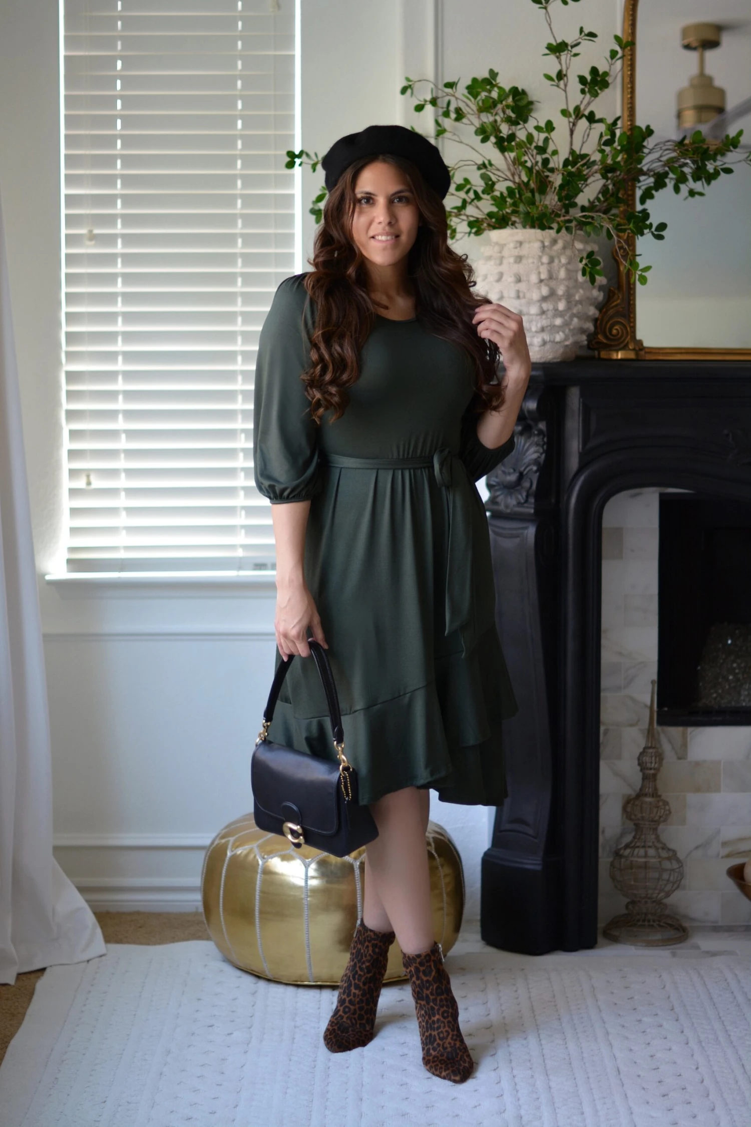 Cadence Dark Olive Dress 10 Cadence Dark Olive Dress - Image 8