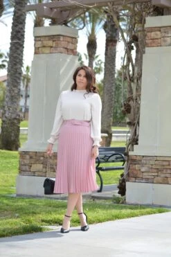 Claudine Mauve Pleated Skirt -Women Dresses Store 65C1719B 8C87 4813 A840 11057CD31E1C