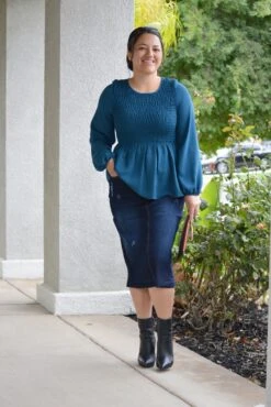 Mina Dark Distressed Denim Skirt -Women Dresses Store 67B0C58B E605 427C 9F04 3B17F69E0CEA