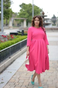 Berlin Scalloped Fuchsia Pink Dress -Women Dresses Store 685E433F 53DC 4EE1 A24F 6B9A80D43E0C