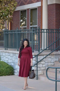 Santorini Burgundy Dress -Women Dresses Store 695FE822 705A 4A17 8D63 1B3241891C95