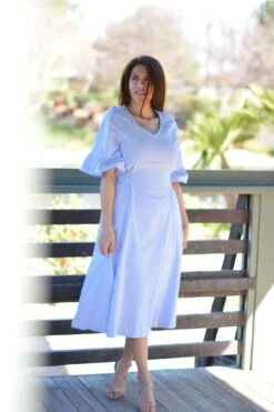 Beatrice Periwinkle Cotton Embroidered Dress -Women Dresses Store 6A2F6B3E 44D5 407C A6AF 7B00D4B6F6BC