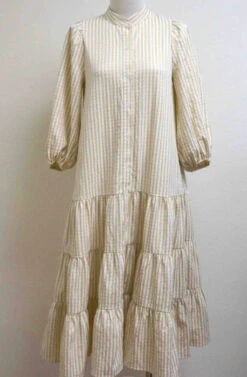 Katrice Tan Gingham Dress -Women Dresses Store 6AE46DDA 56AA 4A2E BE95 2E0DECAFC9ED