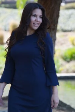 Lille Navy Scalloped Dress -Women Dresses Store 6BC75D62 E1BF 41CF 9492 D372C089D3CF