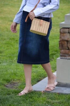 Tisa Dark Wash Denim Skirt -Women Dresses Store 6CBA01D5 C84C 449A BA5F 52B80A686A5A