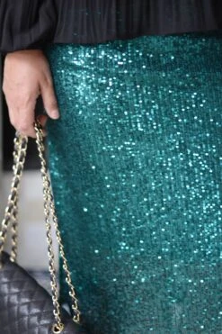 Kyllie Emerald Green Sequin Skirt -Women Dresses Store 7050A289 50BF 4ECF A249 21AED7512BFE