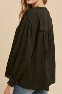 Adella Taupe Pintuck Top -Women Dresses Store 71ECAC35 7E24 417B AE72 485D685D26A5