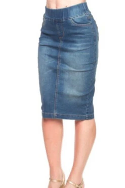 Justine Denim Skirt (sewed Hem) -Women Dresses Store 775F3D0E FBBE 457B 9021 7CACC8CAA06D